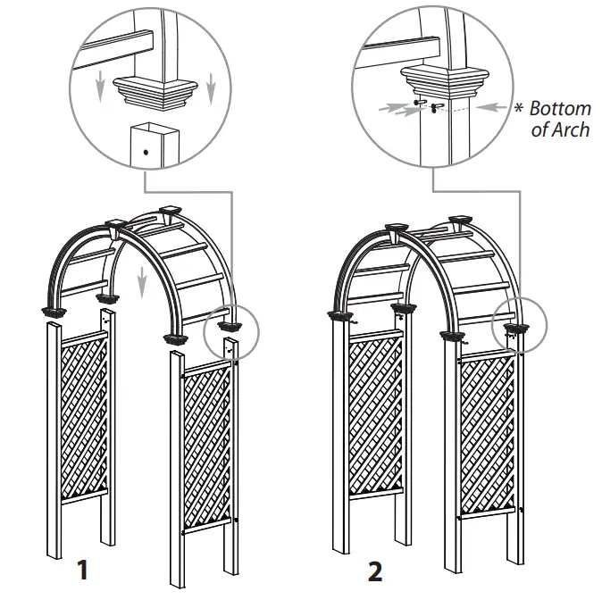 vita VA68103 Livingston Arbor Arch Installation - FIGURE 5