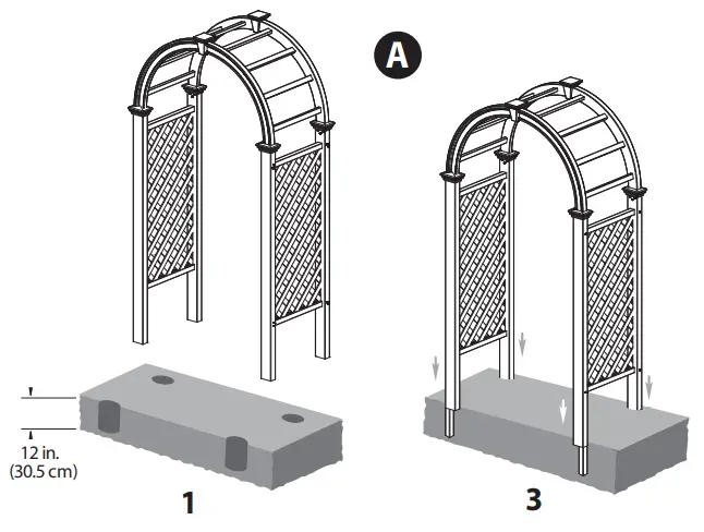 vita VA68103 Livingston Arbor Arch Installation - FIGURE 6