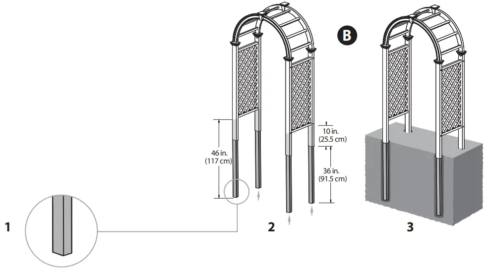 vita VA68103 Livingston Arbor Arch Installation - FIGURE 8