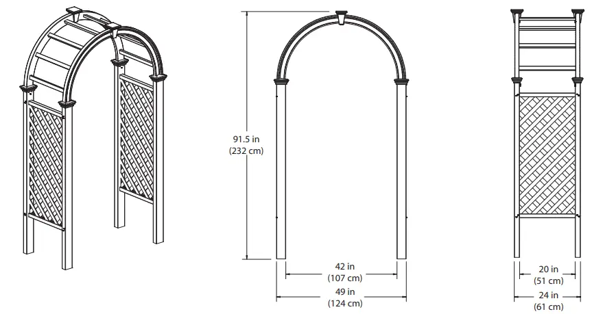 vita VA68103 Livingston Arbor Arch Installation