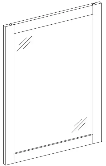 allen roth 1789MR-22-201 22-in W x 30-in H Slate Blue Rectangular Framed Bathroom Vanity Mirror -