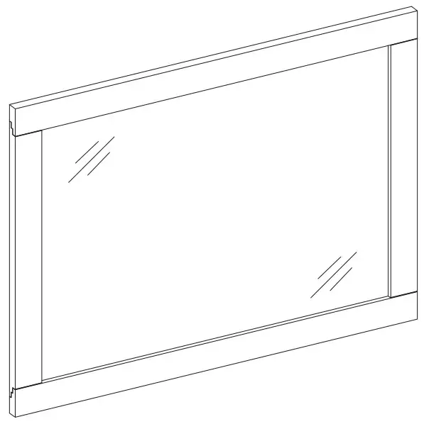 allen roth 1789MR-22-201 22-in W x 30-in H Slate Blue Rectangular Framed Bathroom Vanity Mirror - Horizontal Mounting