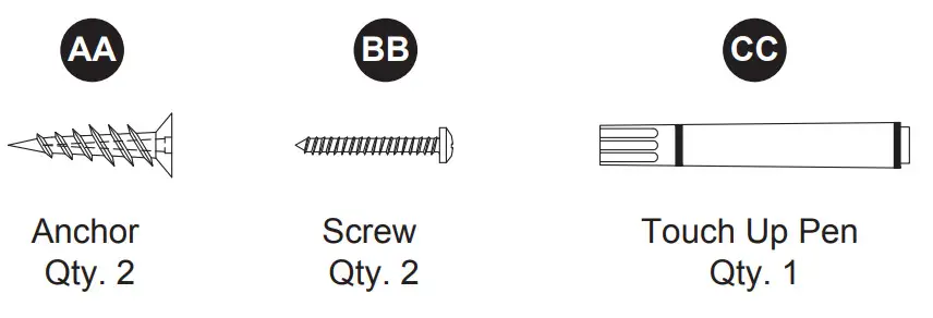 allen roth 1789MR-22-201 22-in W x 30-in H Slate Blue Rectangular Framed Bathroom Vanity Mirror - PACKAGE CONTENTS1