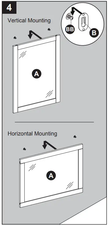 allen roth 1789MR-22-201 22-in W x 30-in H Slate Blue Rectangular Framed Bathroom Vanity Mirror - mounting hangers