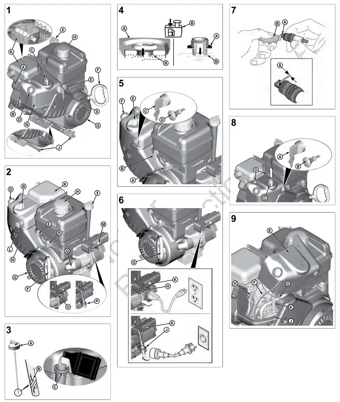 BRIGGS STRATTON 120000 Lawn Mower Engines- Fig