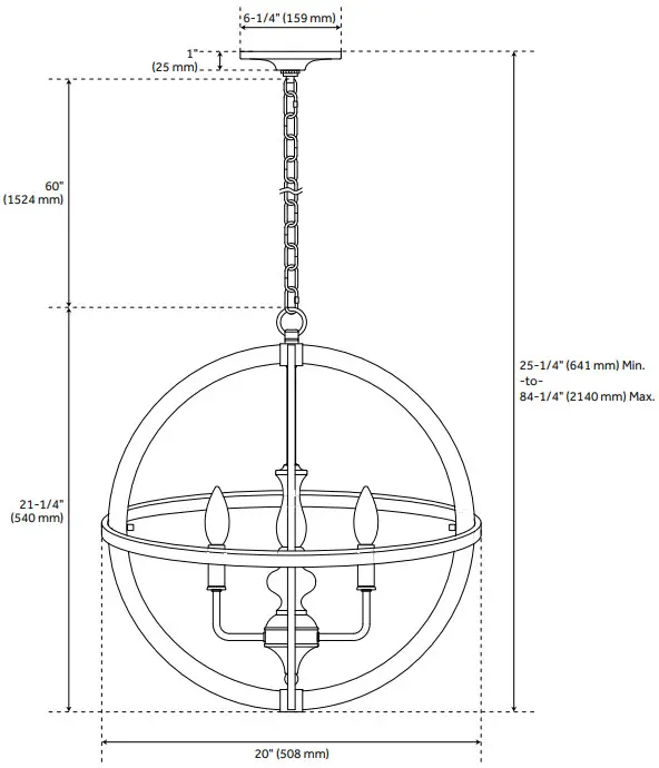 PARK HARBOR 479849 Cardella 4 Light Pendant Chandelier - Figure