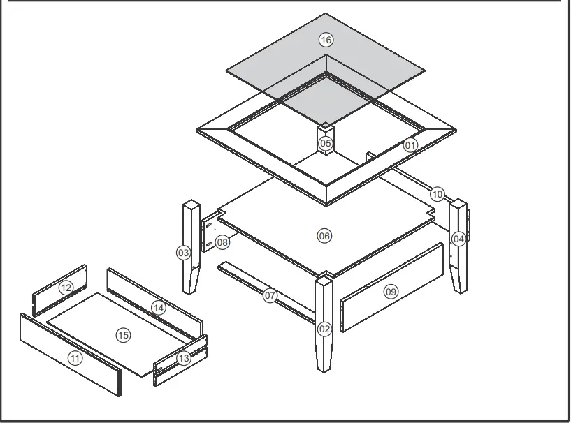 Inter Link SAS PROVENCE 1 Low Coffee Table - fig 1