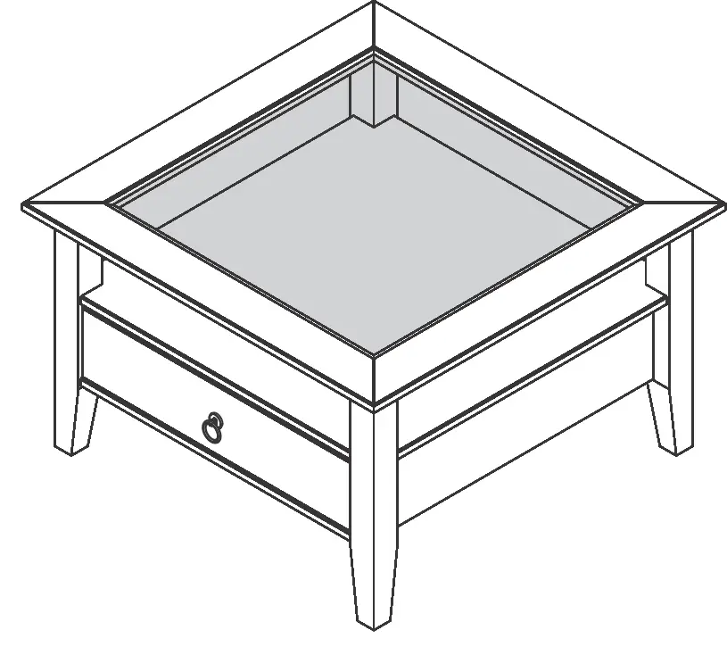 Inter Link SAS PROVENCE 1 Low Coffee Table