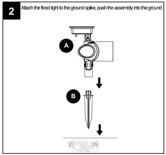 Harbor Breeze SS76PC-F30C-BK-M6 30-Lumen-Watt Black Solar LED Spot Light - fig 4