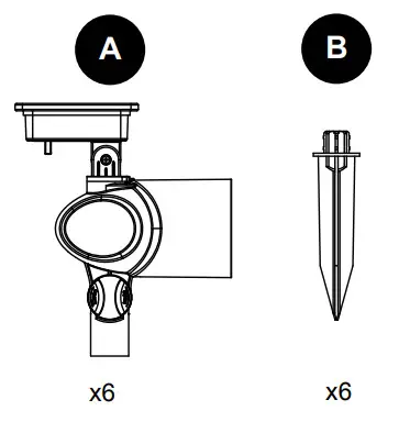 Harbor Breeze SS76PC-F30C-BK-M6 30-Lumen-Watt Black Solar LED Spot Light - fig 6