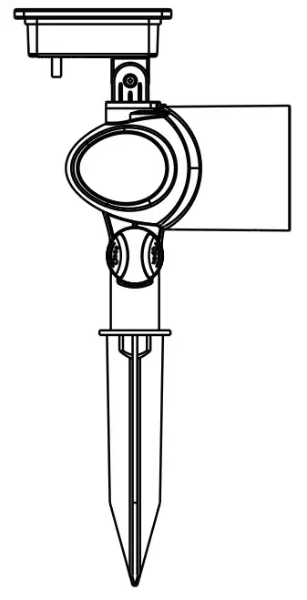 Harbor Breeze SS76PC-F30C-BK-M6 30-Lumen-Watt Black Solar LED Spot Light