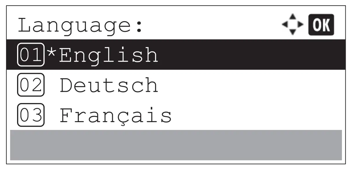 Default Settings of the Machine