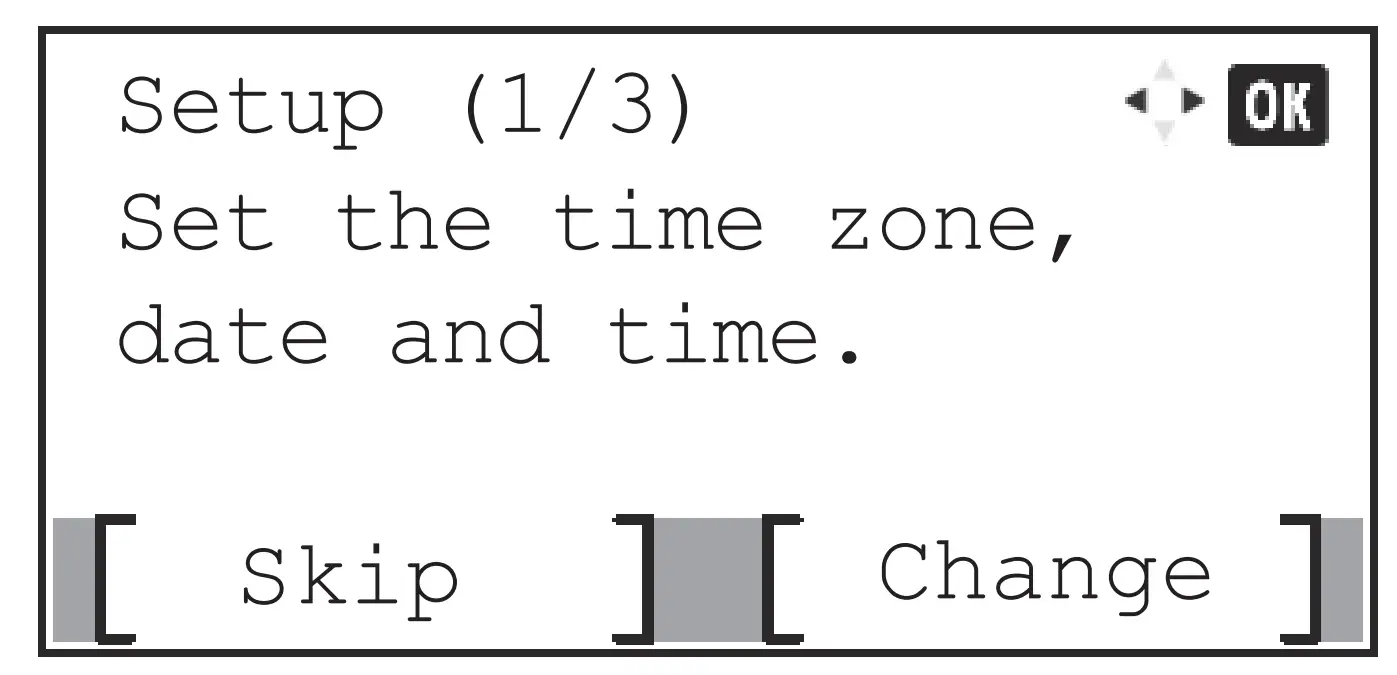 Default Settings of the Machine