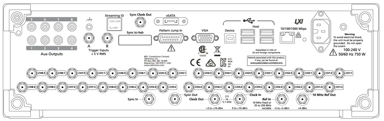 Rear-panel connectors