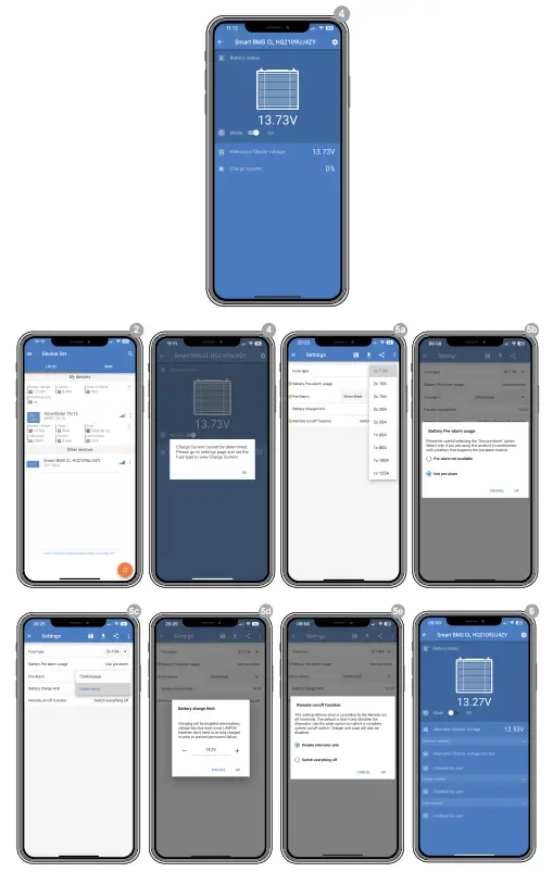 victron energy Smart BMS CL 12-100 Battery Management System - status display