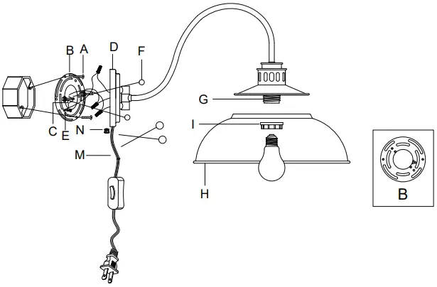 GOLDEN LIGHTING 0865-A1W Wall Sconce Light 5
