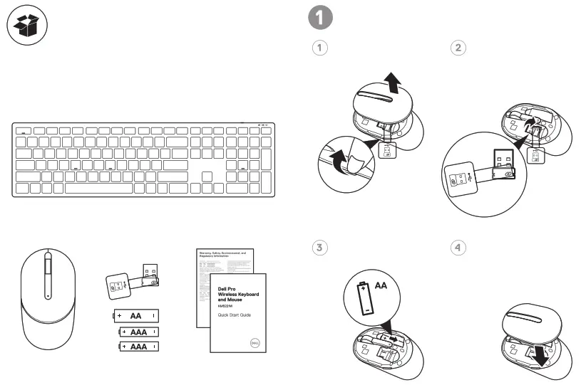 DELL KM5221W Wireless Keyboard and Mouse - Fig1