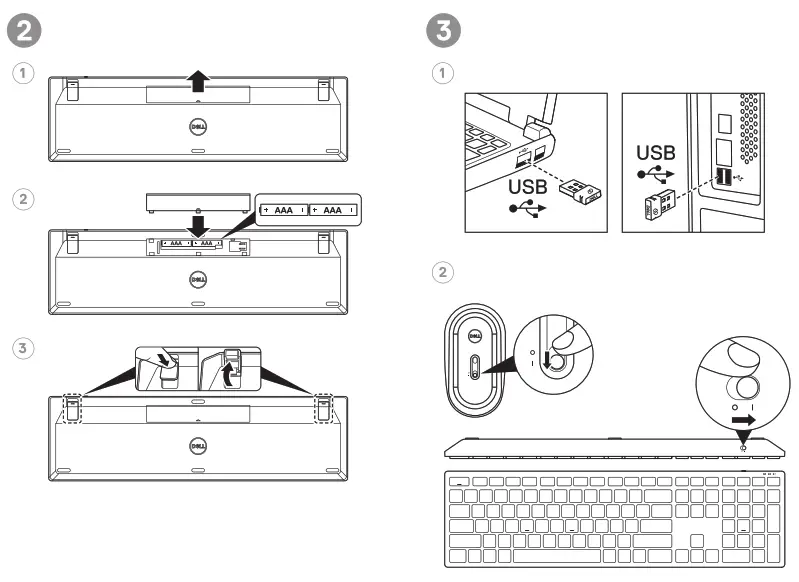 DELL KM5221W Wireless Keyboard and Mouse - Fig2
