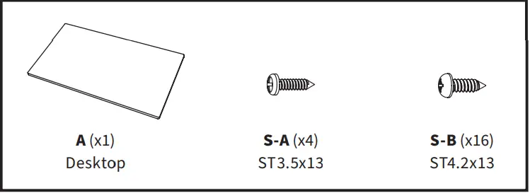 VIVO DESK-TOP6WE White 60 Inch x 24 Inch Dry Erase Table Top - PACKAGE CONTENTS