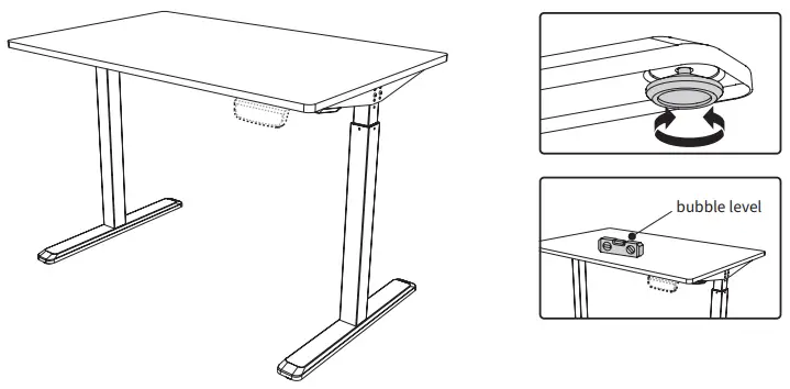 VIVO DESK-TOP6WE White 60 Inch x 24 Inch Dry Erase Table Top - frame to level the desktop
