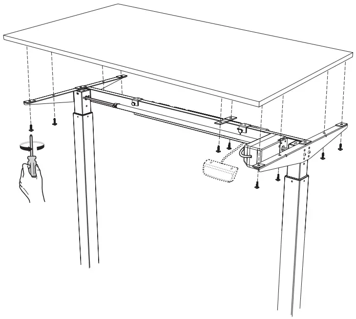 VIVO DESK-TOP6WE White 60 Inch x 24 Inch Dry Erase Table Top - using screws