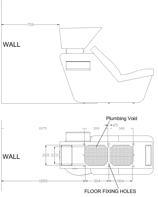 REM 04688 Marina Wash Unit - WALL