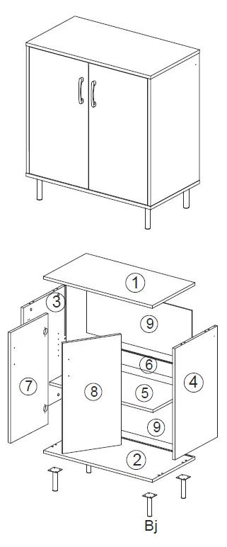 COSTWAY-JVI0716-Side-Cabinet-FIG-1