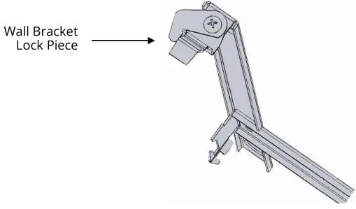 SolAire Vitra Panel Heater - Fix the wall bracket lock piece