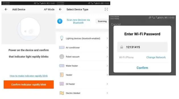 SolAire Vitra Panel Heater - Once the WiFi Icon is flashing, go to the app and press Add a Device