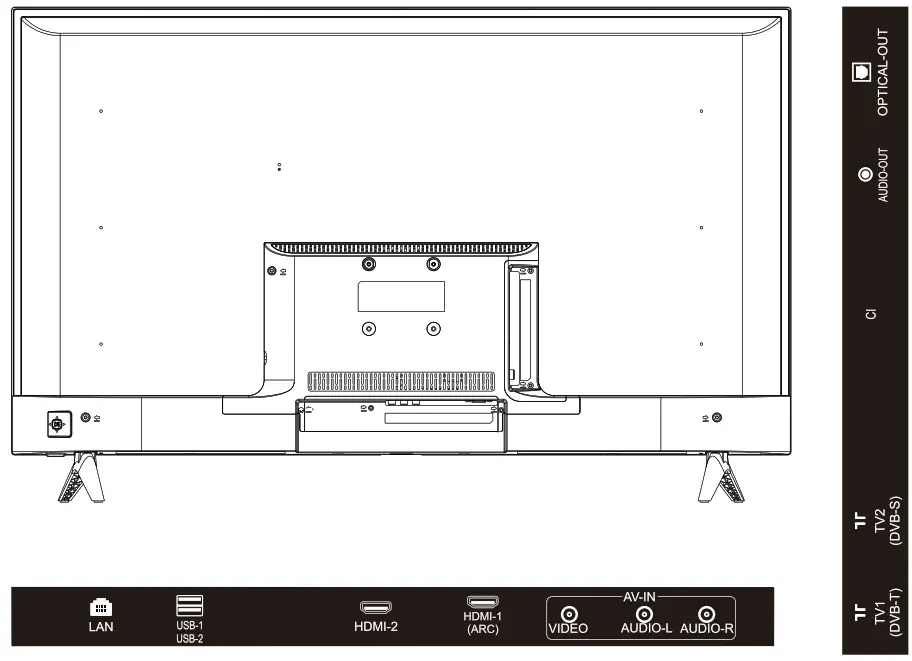 DENVER LDS-4075 Smart TV with DVB-T2 S2 DVB-C - Connect