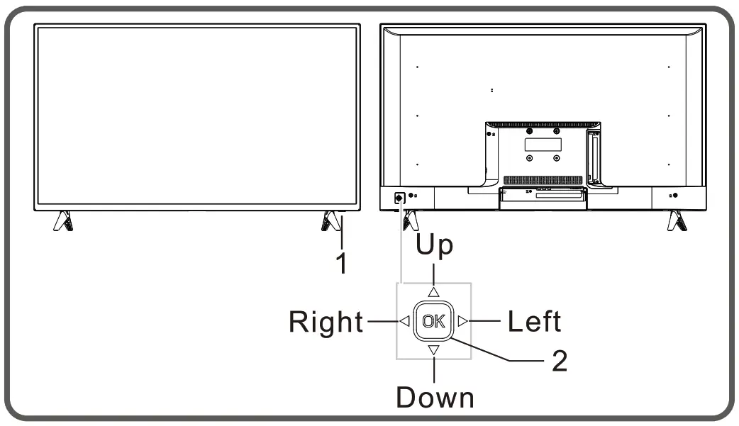 DENVER LDS-4075 Smart TV with DVB-T2 S2 DVB-C - Front