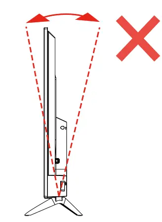 DENVER LDS-4075 Smart TV with DVB-T2 S2 DVB-C - Warning
