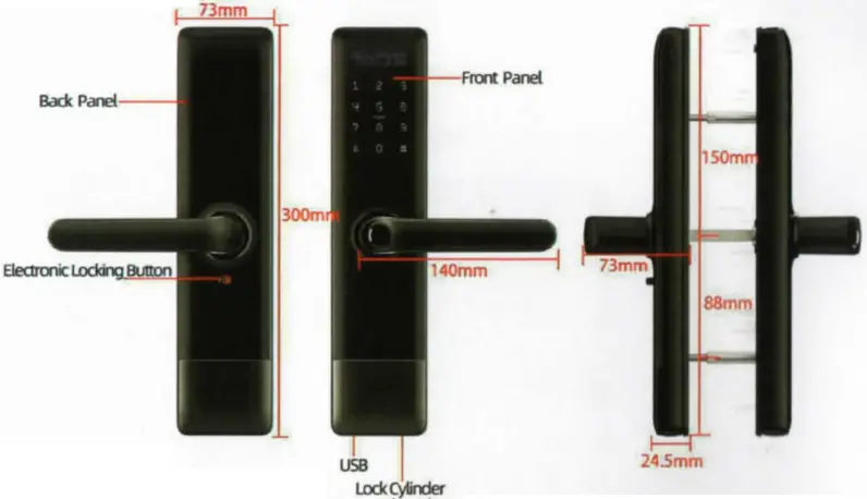DMAX H2 TYW Smart Lock - Lock structure