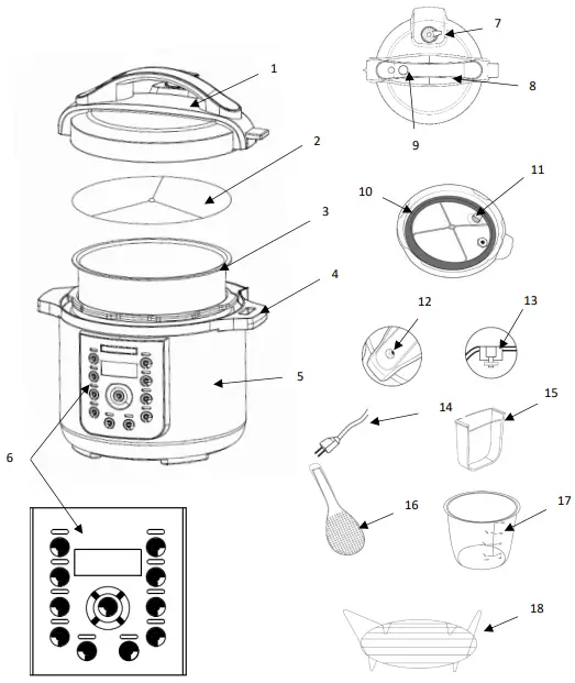 KALORI K Pressure Cooker 10-IN-1 EPCK 45026 BK -1