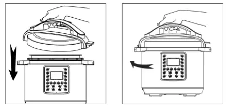 KALORI K Pressure Cooker 10-IN-1 EPCK 45026 BK - lock