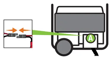 CHAMPION 200966 3500W Dual Fuel Portable Generator - Connect the battery