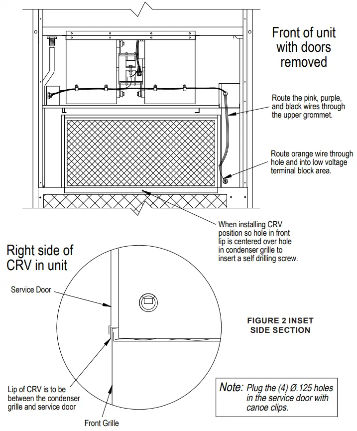Bard Commercial Room Ventilator CHCRV-5 -- doors