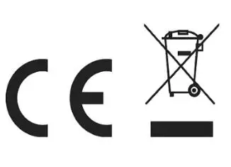 CE and disposal icon