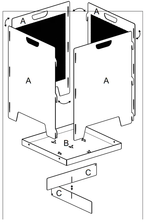CASTLECREEK Woodlands 720749 Rectangle Fire Pit - Assembly Instructions