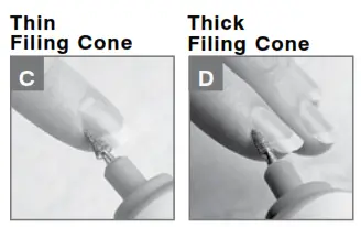 Homedics MAN-170 professional manicure and pedicure system - filing Cones