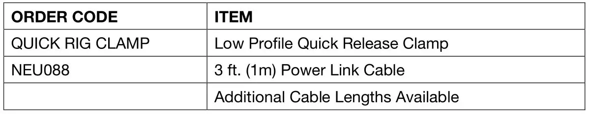 ELATION ARENA ZOOM Q7IP - OPTIONAL ACCESSORIES