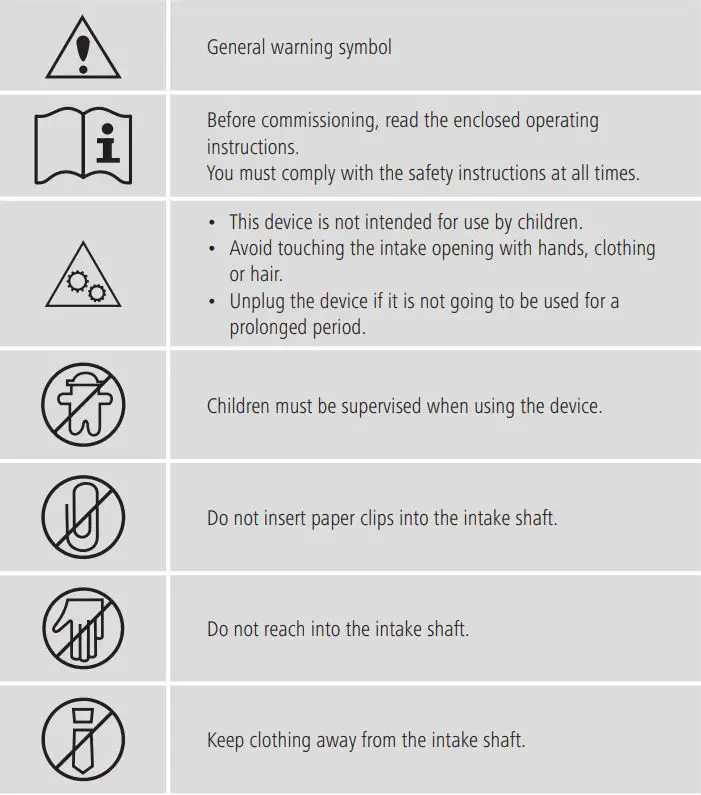 hama 00050541 Basic S6 Shredder Instruction Manual - Symbol