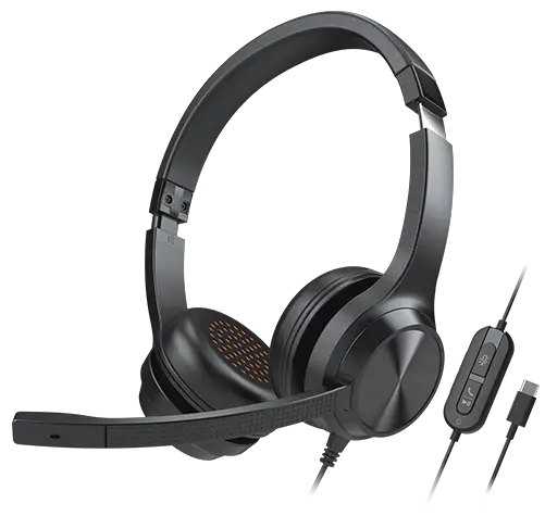 CREATIVE EF0980 USB-C Headset with Swivel to Mute Noise Cancelling Mic and Inline Controls