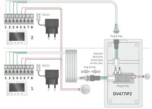 ELRO DV477IP IP Video Door Intercom with 7-Inch Monitor - diagrams 1