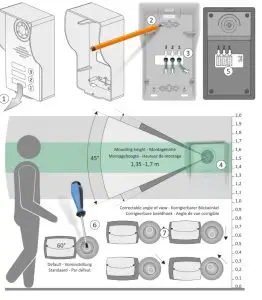 ELRO DV477IP IP Video Door Intercom with 7-Inch Monitor - outdoor unit