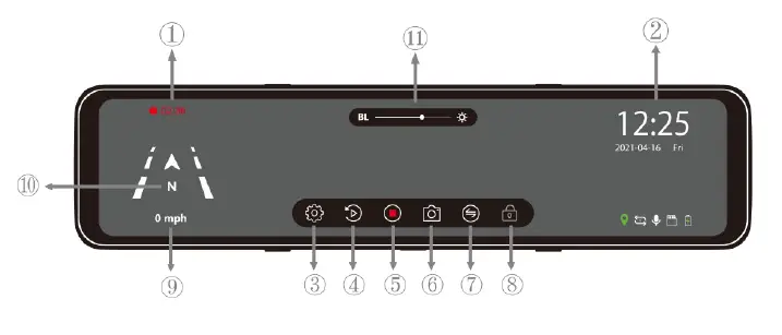 WOLFBOX G880 12-Inch 3 Channels Mirror Dash Cam-figure13