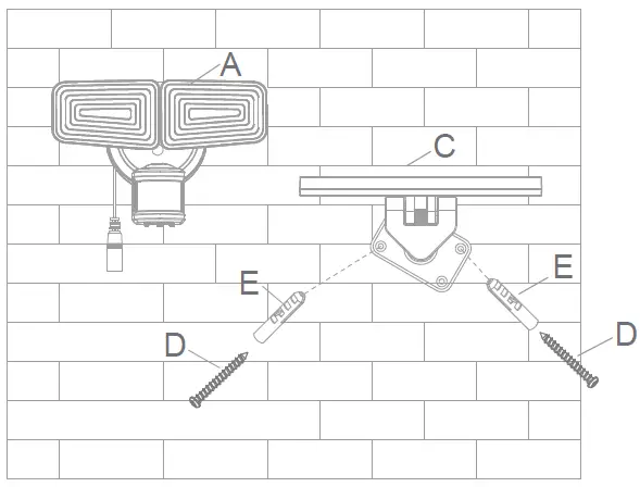 home zone ES00935G Linkable Solar Power Twin Head LED Security Light fig 6