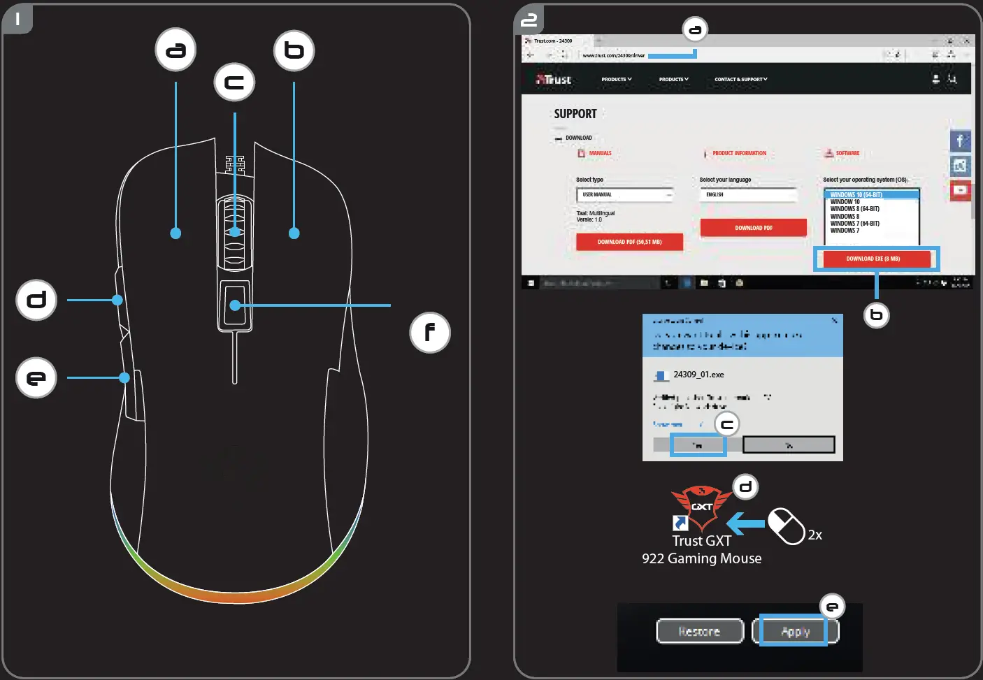 Trust GXT 922 Ybar 7200DPI Gaming Mouse Image 02
