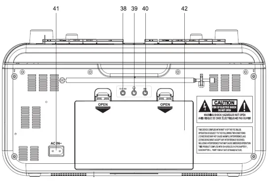 JENSEN MCR-1500 Portable Stereo with AF and FM Stereo Radio 6