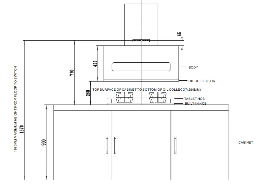 Haier HIH-V90HM-P1 Range Hood FIG 1